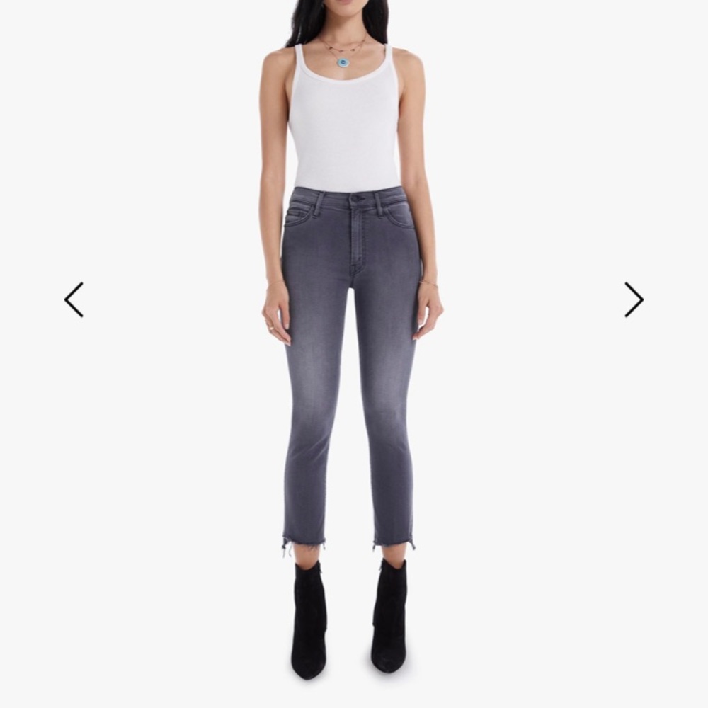 Mother denim Insider Crop in Faded Black size 28